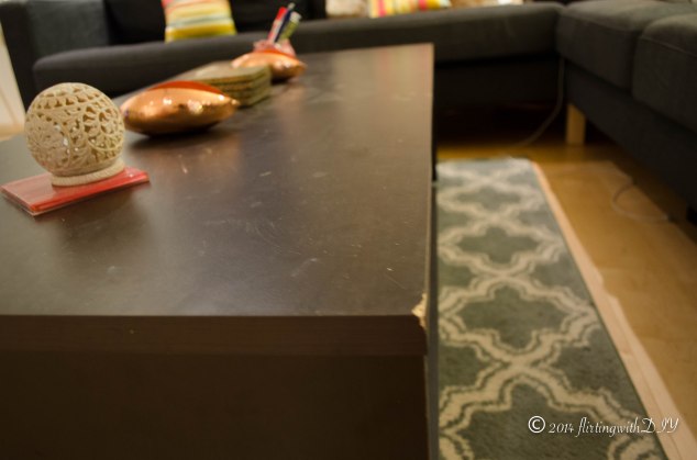 Tvilum coffee table scratched